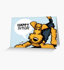 Airedale Terrier Funny Happy Birthday Cards Greeting Card