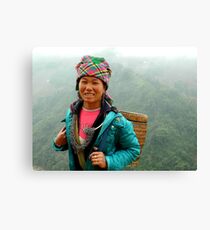 Local Vietnamese girl, Sapa region Canvas Print