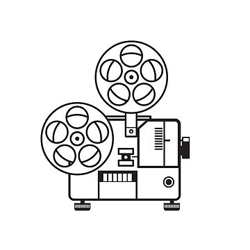 Vintage Movie Film Projector Retro Sticker for Sale by patrimonio