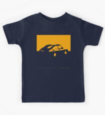 Saab 900, 1990 - Yellow on charcoal Kinder T-Shirt