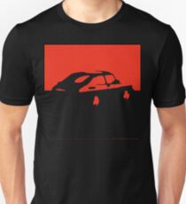 Saab 900, 1990 - Red on charcoal Slim Fit T-Shirt