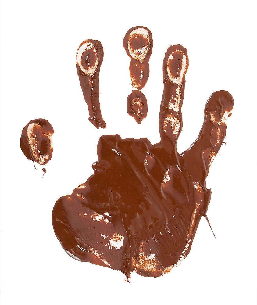 "Chocolate hand print" by SeDmi Redbubble