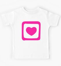 Pink Heart T-shirt Kinder T-Shirt
