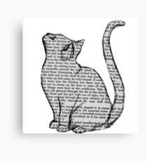 books and cats and books and cats Canvas Print