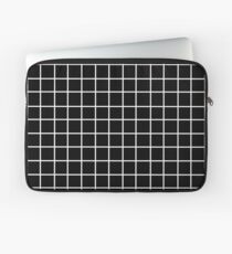 Black Tumblr Grid Pattern Laptop Sleeve