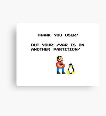 linux tux mario like troll Canvas Print