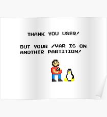 linux tux mario like troll Poster