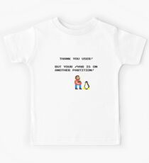 linux tux mario like troll Kids Tee