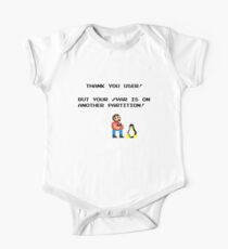 linux tux mario like troll One Piece - Short Sleeve