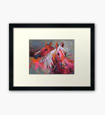 Contemporary Horses Svetlana Novikova Painting Framed Print