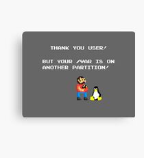 linux tux mario like troll Canvas Print