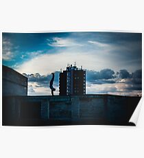 Handstand on an abandoned school Poster