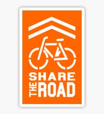 Share the Road Sticker - Orange Version Sticker