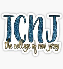TCNJ Glitter Sticker