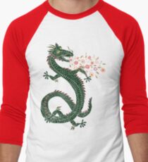 Dragon, Flower Breathing Men's Baseball ¾ T-Shirt