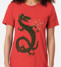 Dragon, Flower Breathing Tri-blend T-Shirt