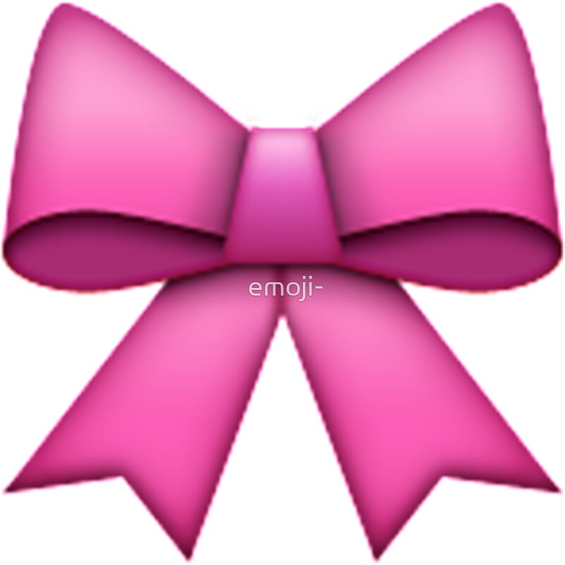 "Emoji Pink Bow" Stickers by emoji-  Redbubble