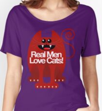 REAL MEN LOVE CATS Women's Relaxed Fit T-Shirt