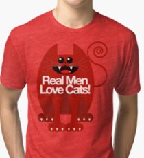 REAL MEN LOVE CATS Tri-blend T-Shirt