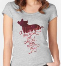 All Animals are Equal Women's Fitted Scoop T-Shirt