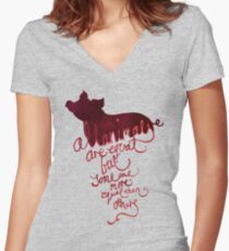 All Animals are Equal Women's Fitted V-Neck T-Shirt