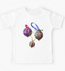 "Christmas Balls on Stripes"© Kids Tee