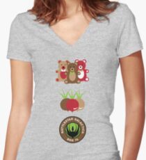 Bears. Beets. Battlestar Galactica. Women's Fitted V-Neck T-Shirt