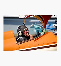 Old Airplane Pilot Photographic Print