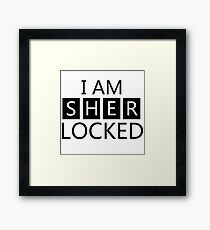 i am sher locked Framed Print