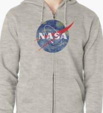 NASA starry night Zipped Hoodie