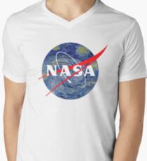 NASA starry night Men's V-Neck T-Shirt