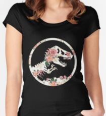Jurassic Floral Women's Fitted Scoop T-Shirt
