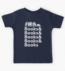 Books | Literary Book Nerd Helvetica Typography Kids Tee