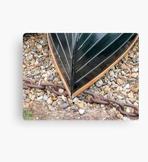 Fibre-glass clinker boat Canvas Print