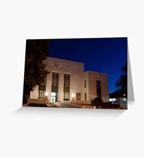 Cold Blue Courthouse Greeting Card