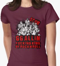 GG Allin king of rock n roll Women's Fitted T-Shirt