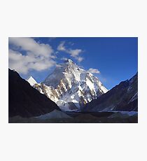 Early Morning Sun on K2, Concordia, Karakorum Photographic Print