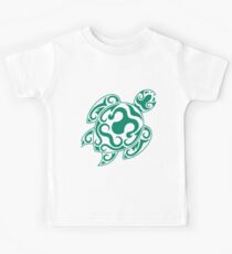 Tribal Farbe Schildkröte Kinder T-Shirt