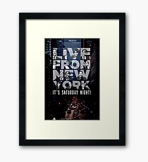 Live From New York, Saturday Night Live Framed Print