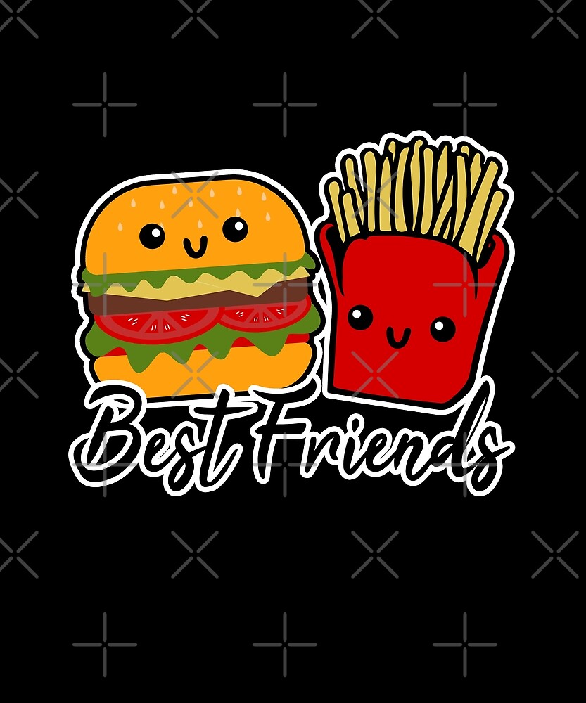 Beste Freunde Burger Und Pommes Von Luna May Redbubble