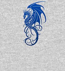 Flying Blue Tribal Dragon Kids Pullover Hoodie
