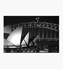 Sydney Harbour Bridge and Opera House Close up Photographic Print