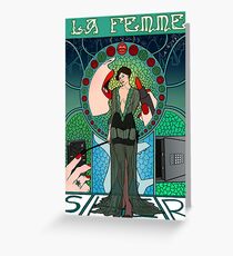Sherlock Nouveau: Irene Adler Greeting Card