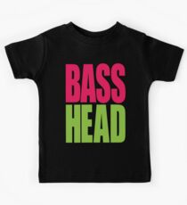 Bass Head (magenta/neon green) Kids Tee