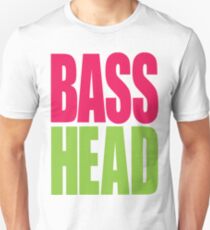 Bass Head (magenta/neon green) Unisex T-Shirt