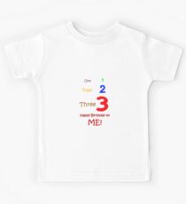 1 2 3 Happy Birthday to Me Kids Tee