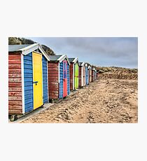 Beach Huts at Saunton Sands Photographic Print
