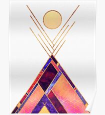 Tipi Mountain Poster