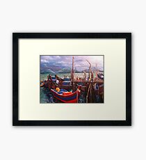 Boats Resting Framed Print