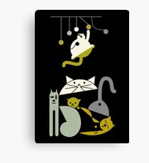 Cats playing Canvas Print